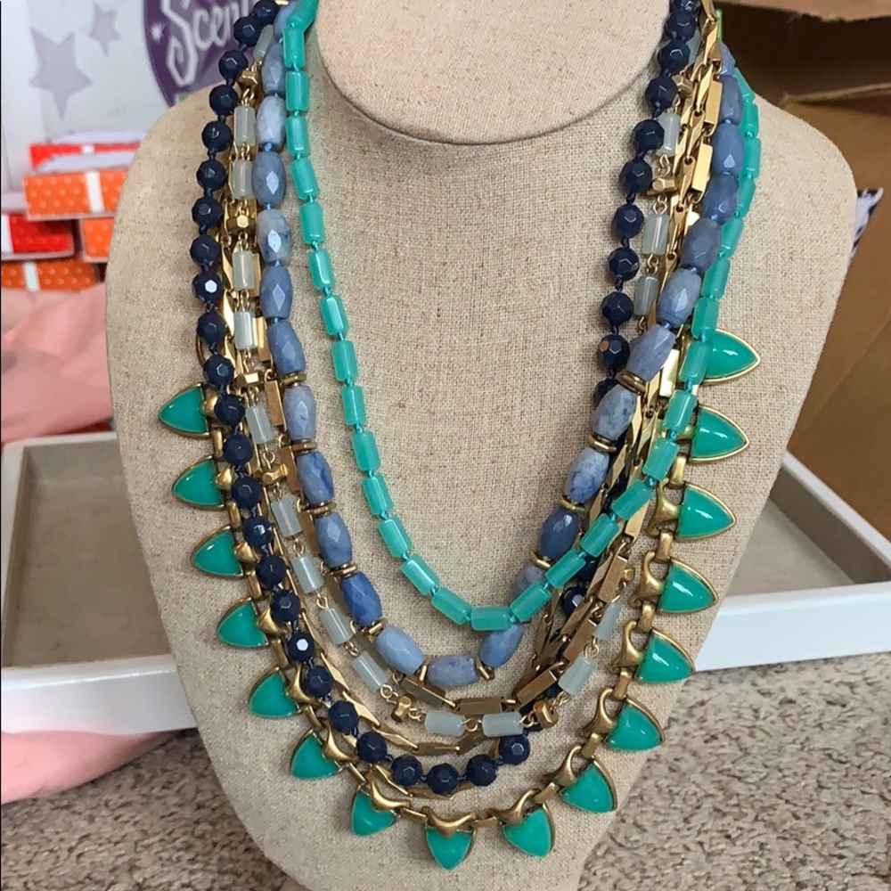 Final Price - Stella & Dot Sutton Necklace (green stone)